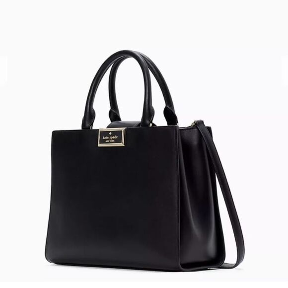 Kate Spade Reegan Smooth Leather Medium Satchel with Crossbody Strap - Picture 3 of 13